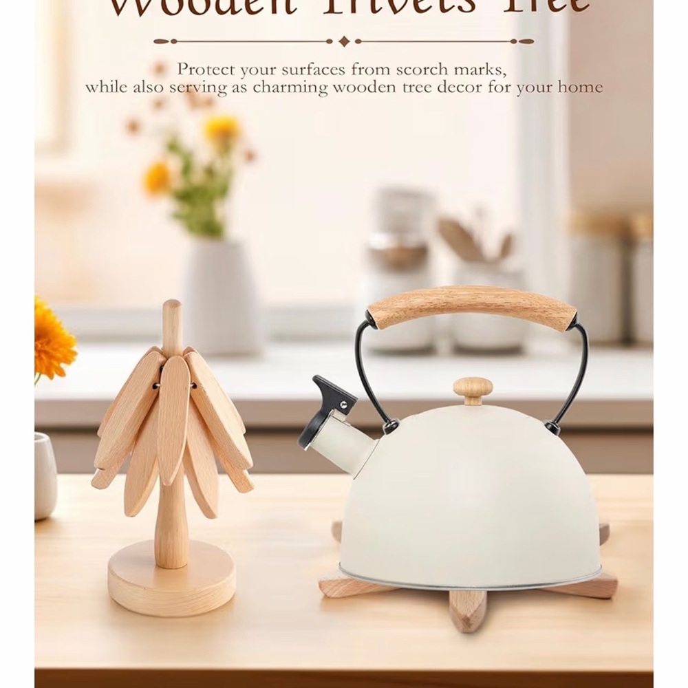 Wooden Trivet Tree for hot dishes